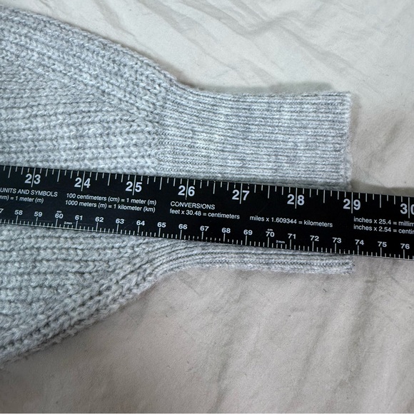Joie Button Detailed Melange Knit Grey Designer Sweater Women’s Size Large - Picture 6 of 13